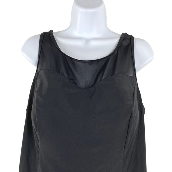 Swimsuits For All One Piece Swimsuit Dress‎ Black Solid Women's Size 18 - Picture 2 of 7